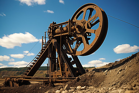 矿山上的巨大机器图片
