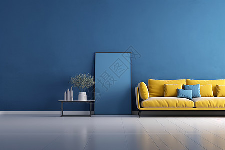 家居艺术黄沙发图片