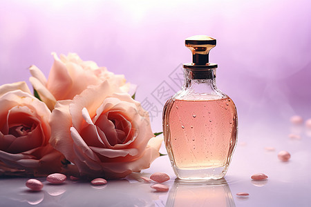 香水与玫瑰组合图片