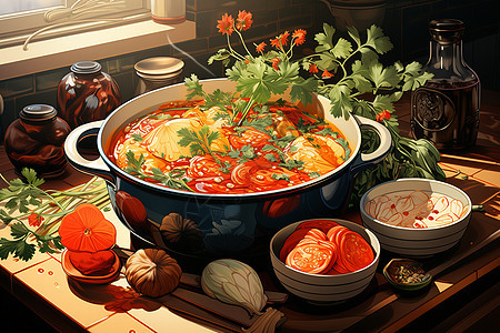 番茄炖汤图片