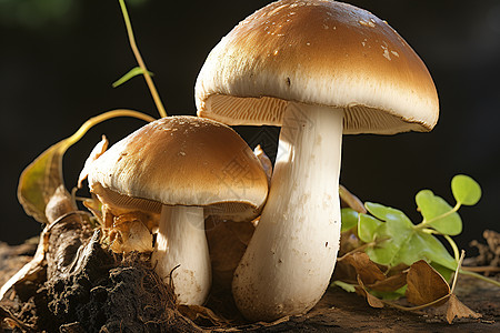 大自然的食用菌背景图片