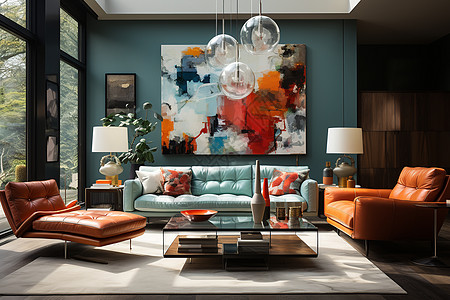 色彩丰富的客厅设计图片