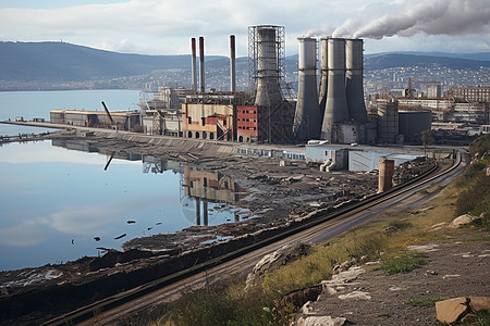 废弃的工厂废弃的钢铁高清图片