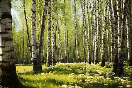 春意盎然的森林图片