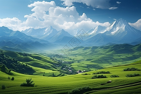 山清水秀的仙境背景图片