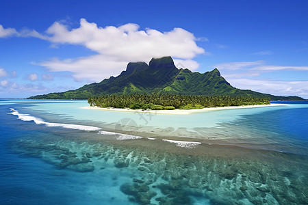 碧海蓝天的热带岛屿风情图片