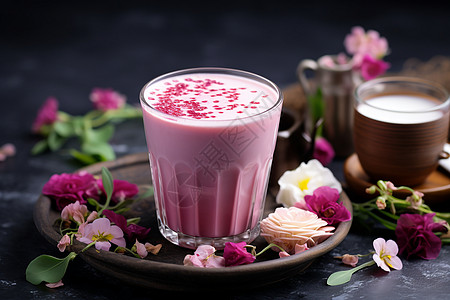 抹茶舒芙蕾健康浪漫的饮品背景