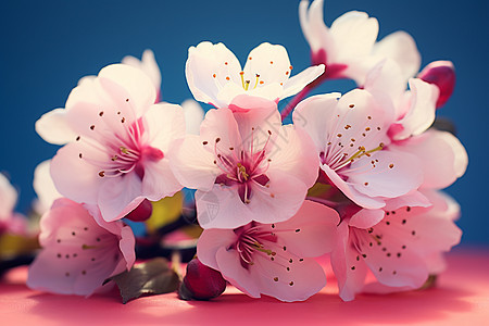 新鲜采摘的粉色花朵图片