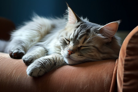 瞌睡中的宠物猫咪图片