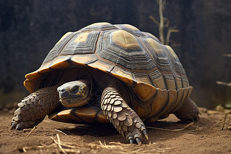 野生动物的斑纹龟图片