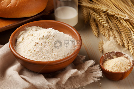 烹饪食品的小麦粉图片