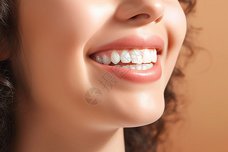 健康牙齿的女人图片