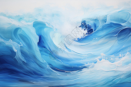 沉浸感的海洋巨浪背景图片