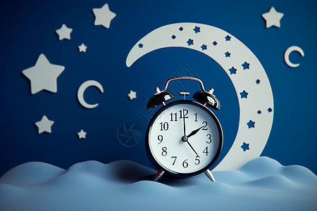 钟表睡眠时间追踪背景