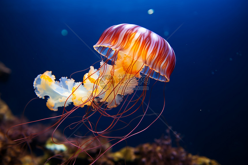 海里的水母图片