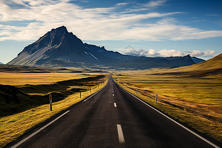 山脉间的公路背景图片