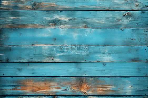 褪色的蓝色木墙图片