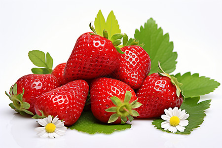 草莓罐头果香四溢的新鲜草莓背景