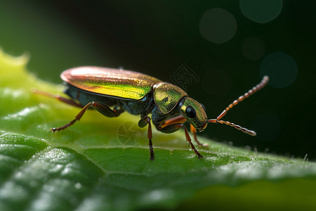 萤火虫特写花园绿植上的萤火虫背景