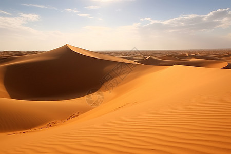 辽阔的沙漠景观图片