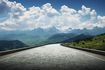 美丽的山脉道路图片