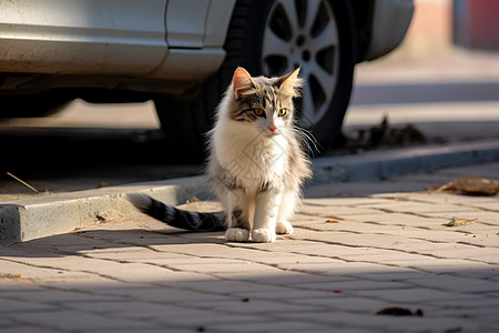 户外的小猫图片