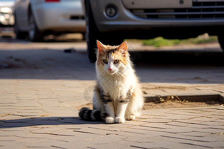 街头上的小猫高清图片