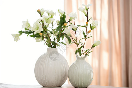 室内的白色花瓶背景图片