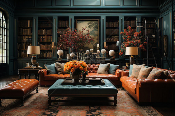 古典艺术的客厅图片