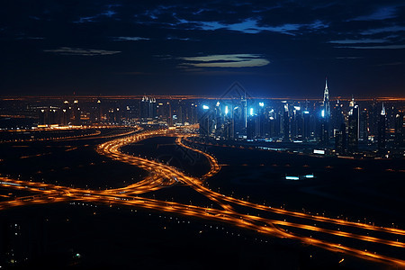 美丽的城市夜景背景图片