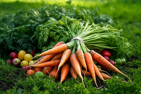 丰收的蔬菜胡萝卜图片