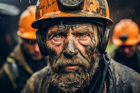 劳作的煤矿工图片