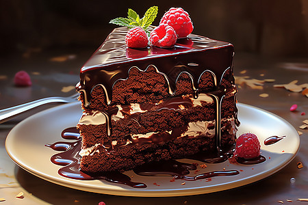 健康的巧克力蛋糕图片