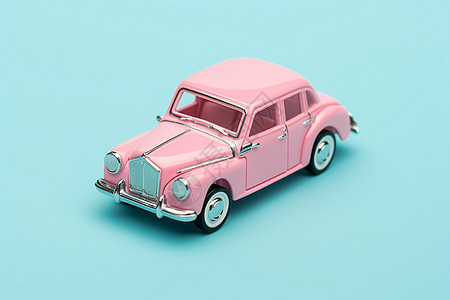 粉色的小汽车图片