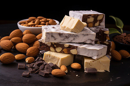 营养可口的坚果巧克力图片