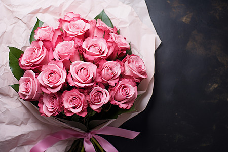 粉色的玫瑰花束背景图片