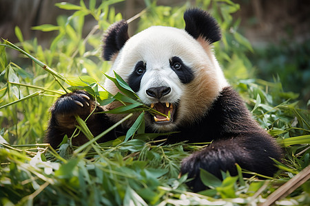 吃竹子的熊猫图片图片