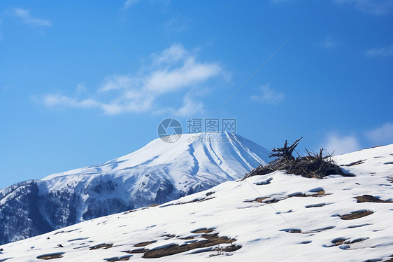 户外山脉上的冰雪图片