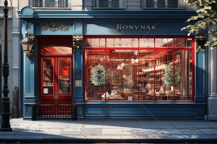 街头的店铺高清图片下载-正版图片600719335-摄图网
