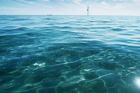 波光粼粼的海水背景图片