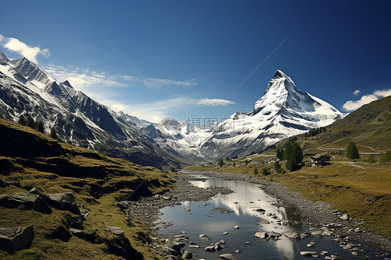 美丽的瑞士山脉图片