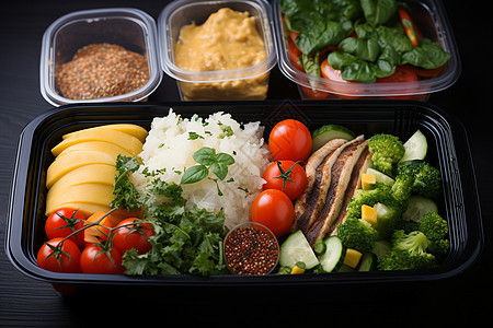 五彩斑斓的饮食盒子图片