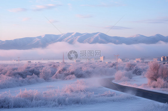 冰雾中的美景图片