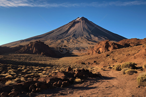 火山山峰图片