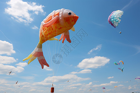 一只巨大的鱼形风筝图片