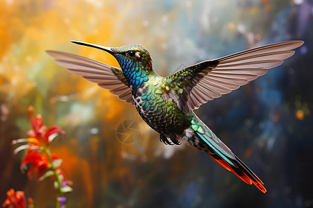 色彩斑斓的飞鸟图片