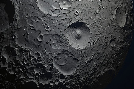 月球表面的坑洞背景图片