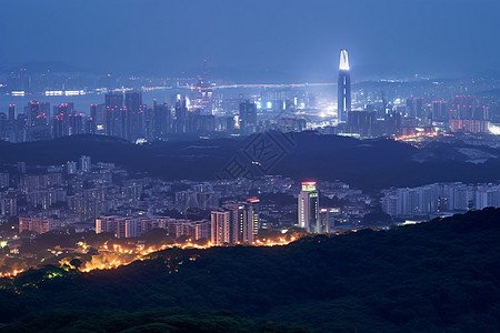 夜幕下的城市图片