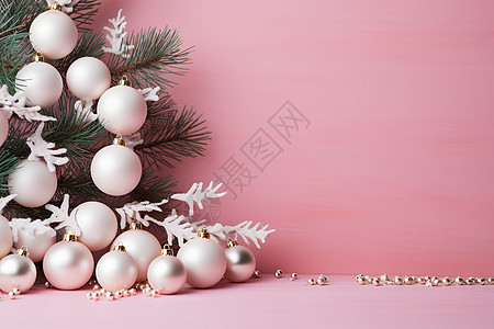 白色圣诞树背景图片