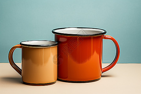 颜色鲜艳的简约茶杯高清图片